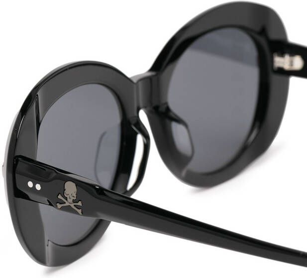 Mastermind Japan Zonnebril met rond montuur Zwart