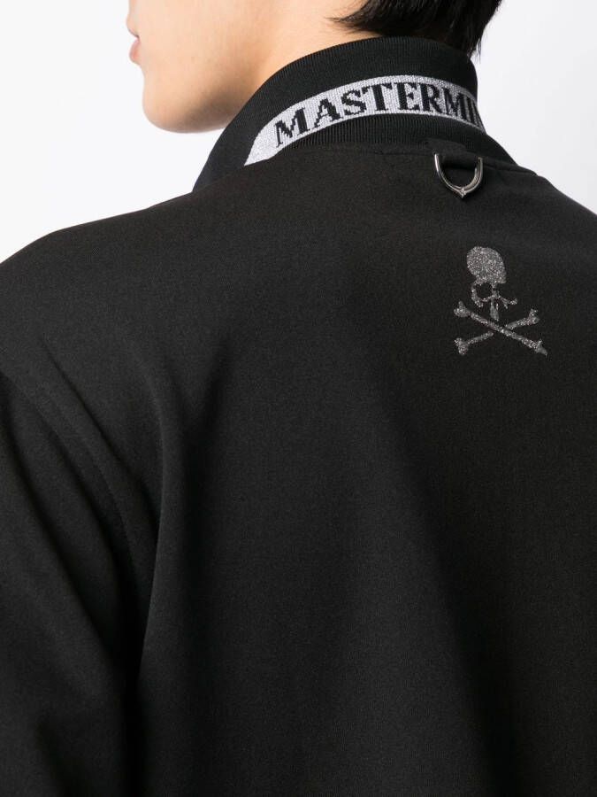 Mastermind World Bomberjack met glitter-logo Zwart