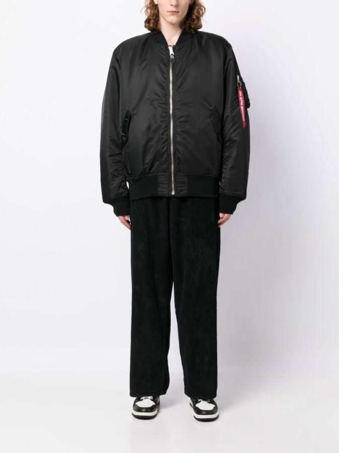 Mastermind World Bomberjack met logoprint Zwart