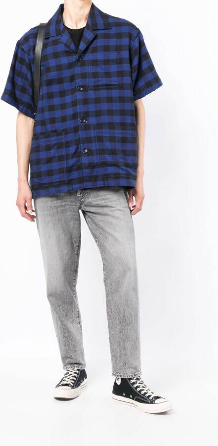 Mastermind World Geruit overhemd Blauw