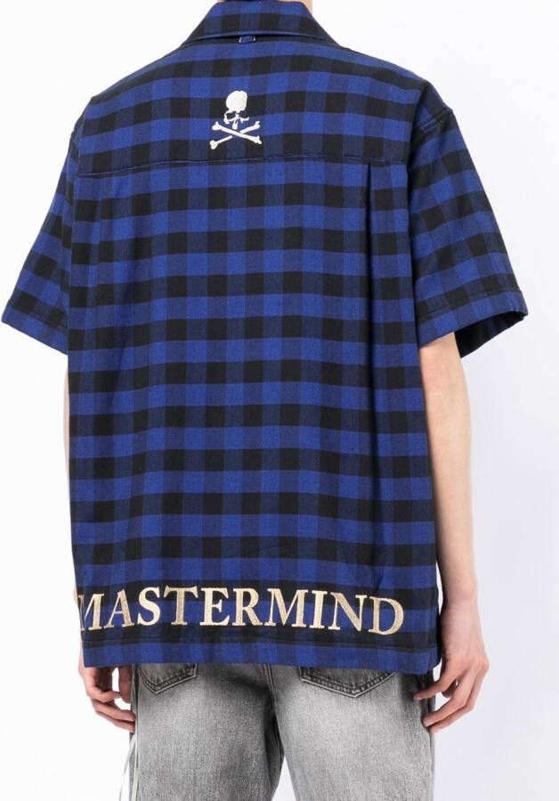 Mastermind World Geruit overhemd Blauw