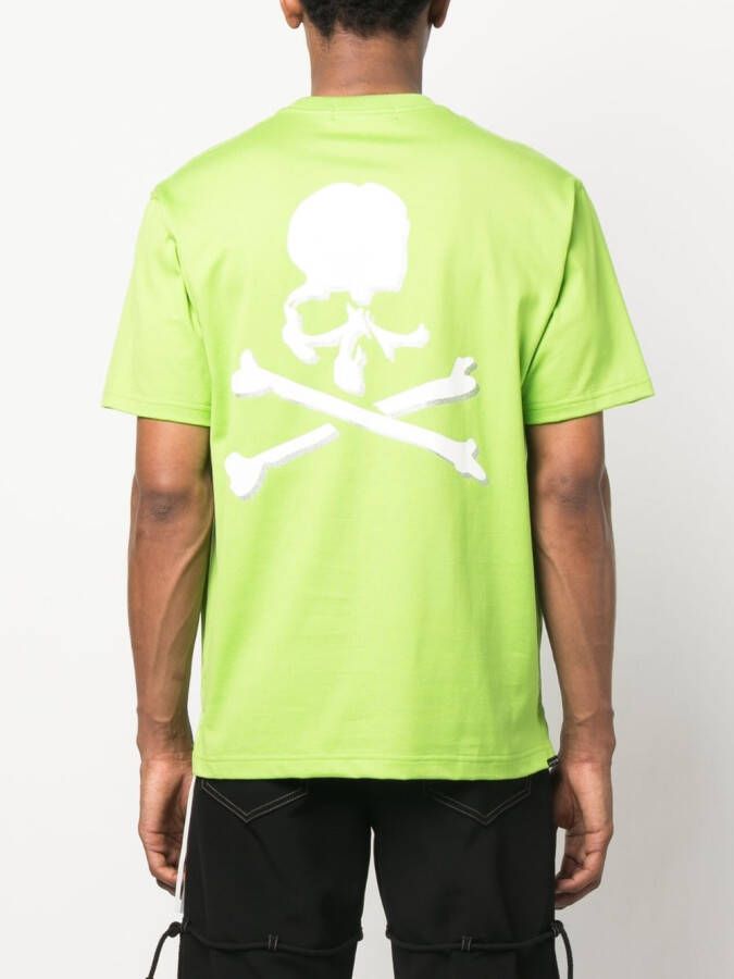 Mastermind World T-shirt met doodskopprint Groen