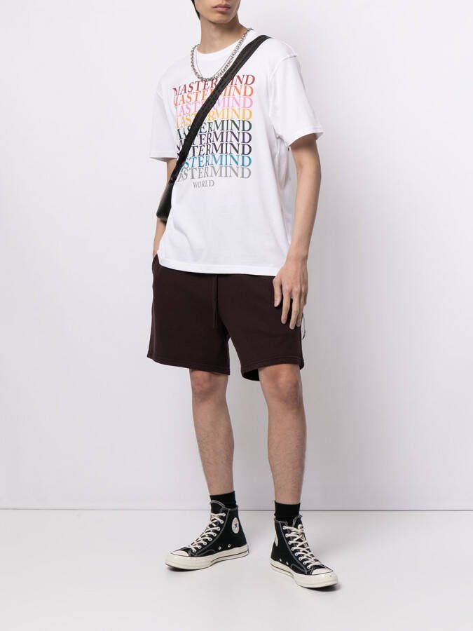 Mastermind World T-shirt met doodskopprint Wit