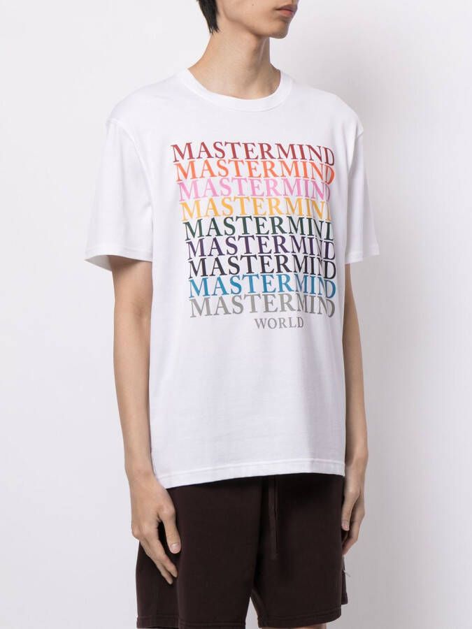 Mastermind World T-shirt met doodskopprint Wit