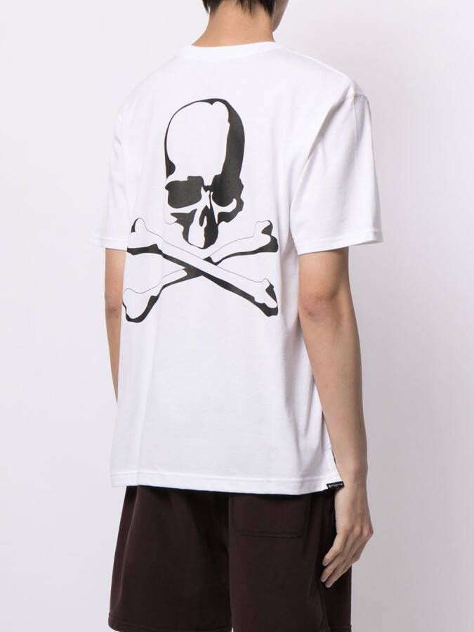 Mastermind World T-shirt met doodskopprint Wit