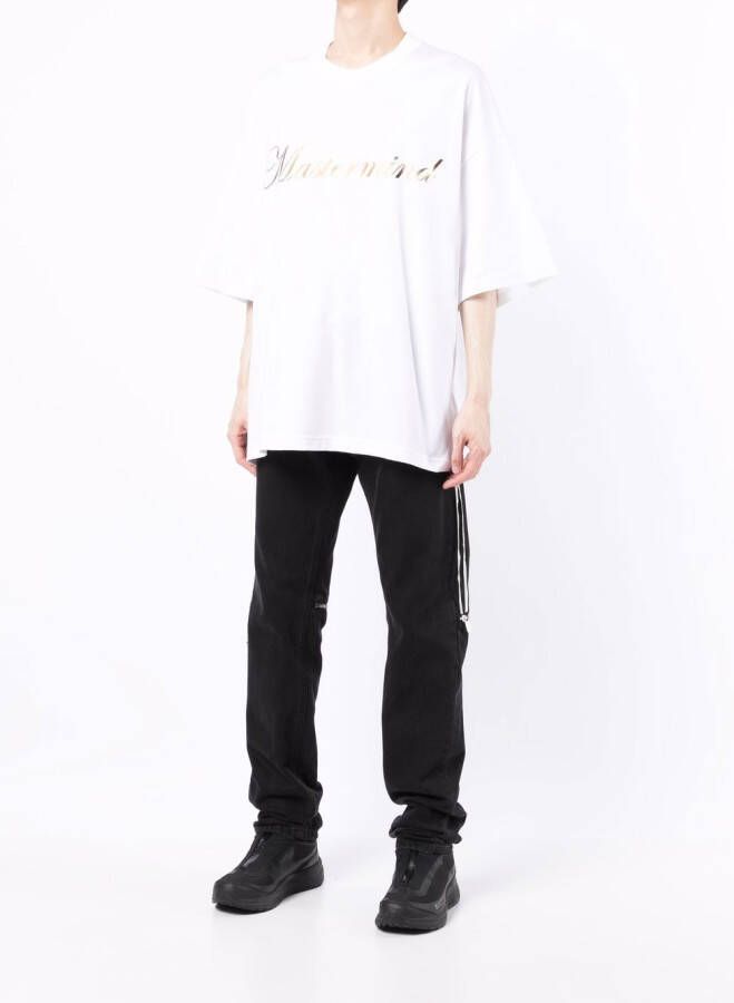 Mastermind World T-shirt met doodskopprint Wit