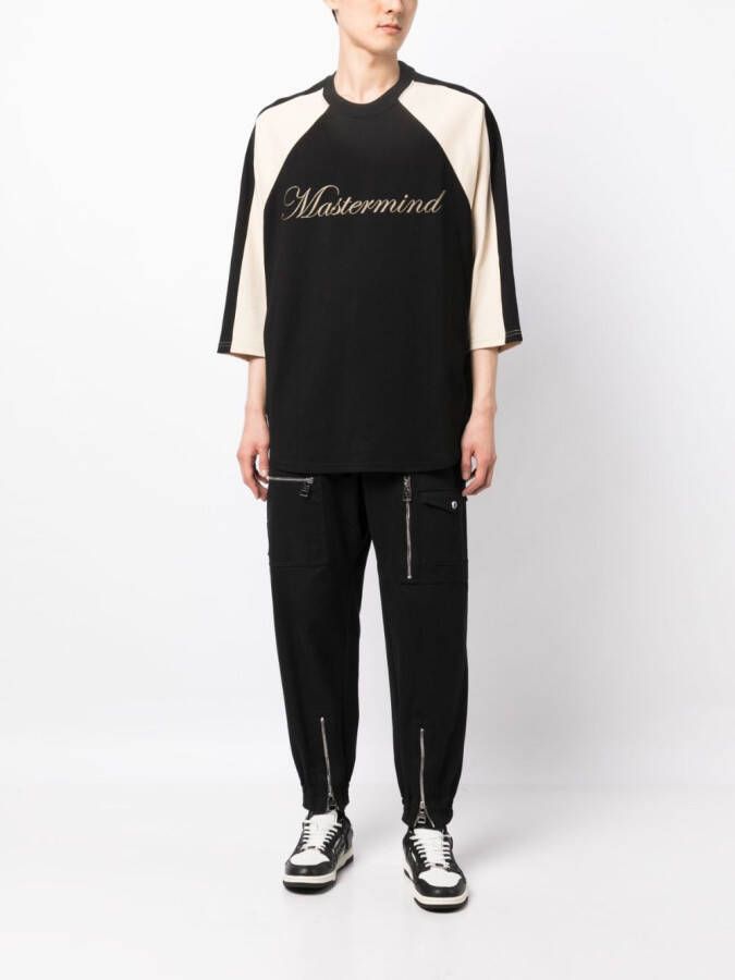 Mastermind World T-shirt met geborduurd logo Zwart