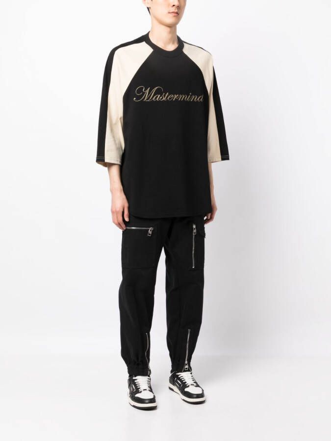 Mastermind World T-shirt met geborduurd logo Zwart
