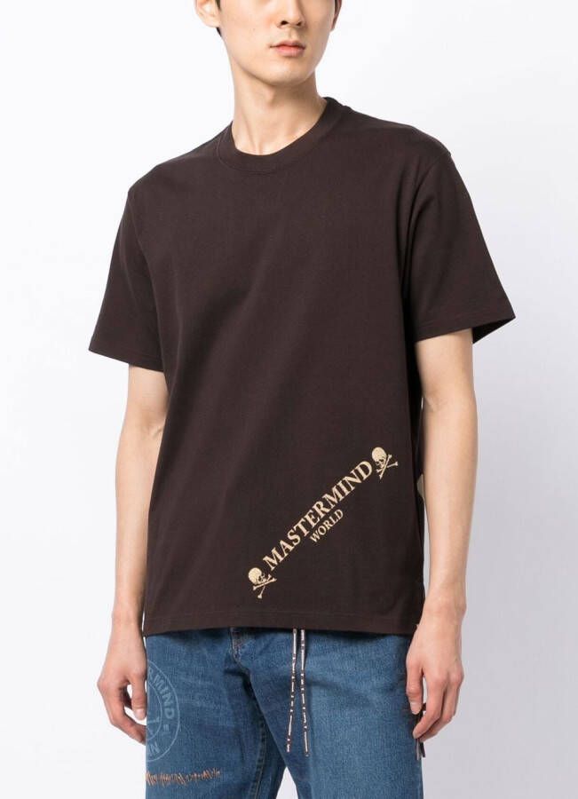 Mastermind World T-shirt met logoprint Bruin