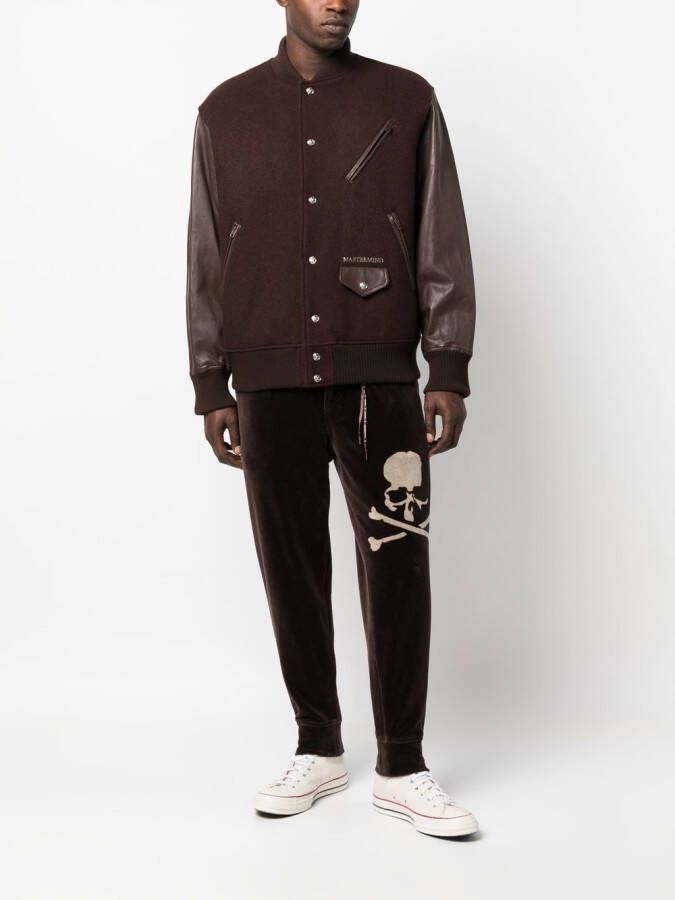 Mastermind World Tweekleurige bomberjack Bruin