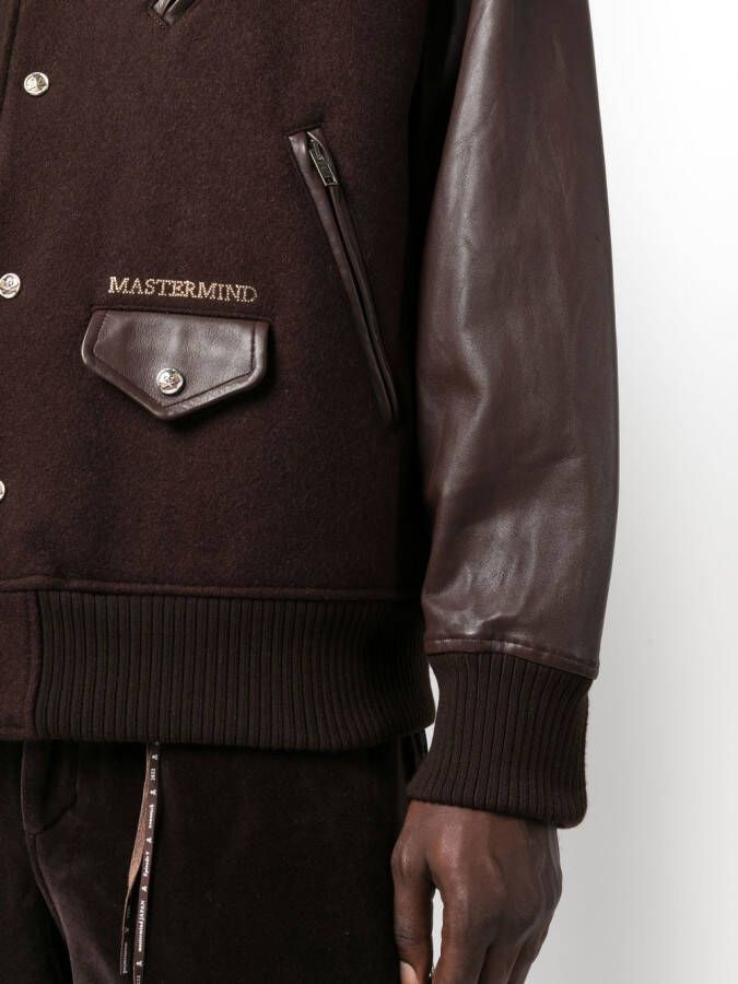 Mastermind World Tweekleurige bomberjack Bruin