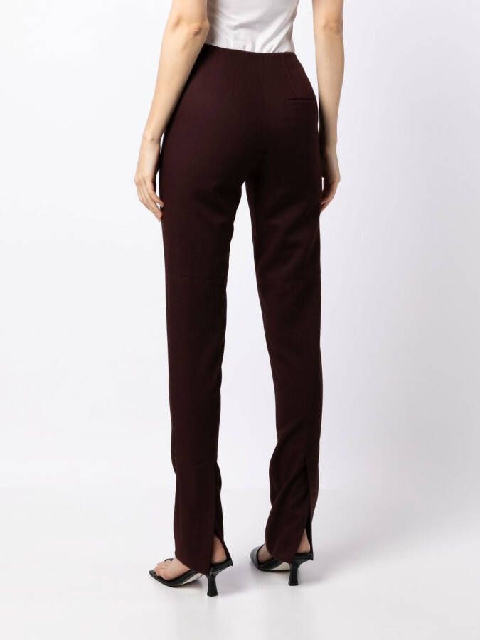 Materiel Pantalon met geribbeld detail Rood