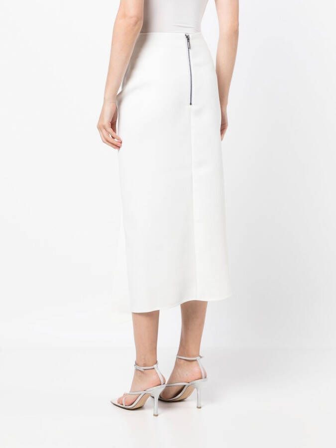 Maticevski Midi-rok met gedrapeerd detail Wit