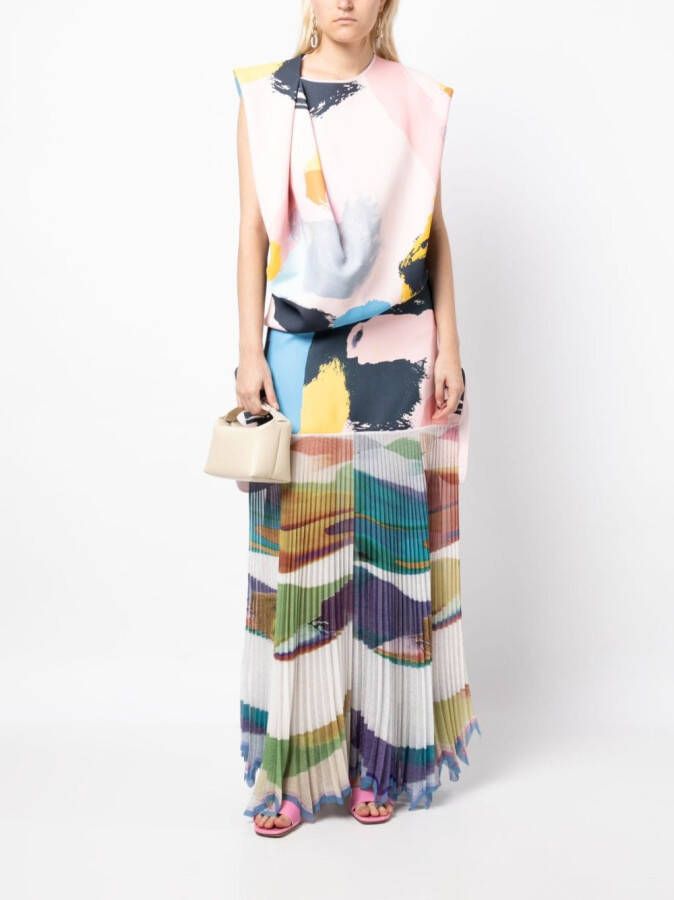 Maticevski Rok met abstracte print Veelkleurig