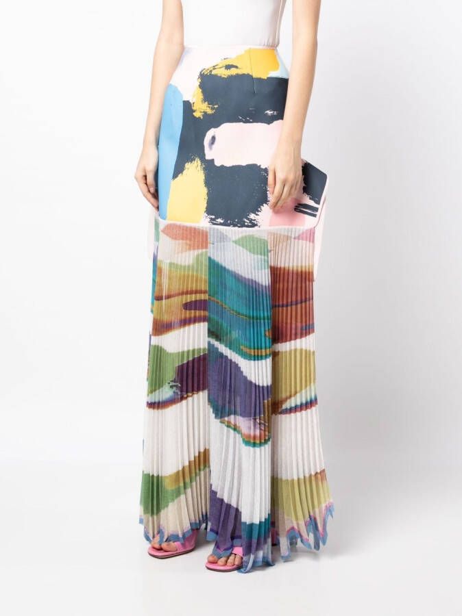 Maticevski Rok met abstracte print Veelkleurig