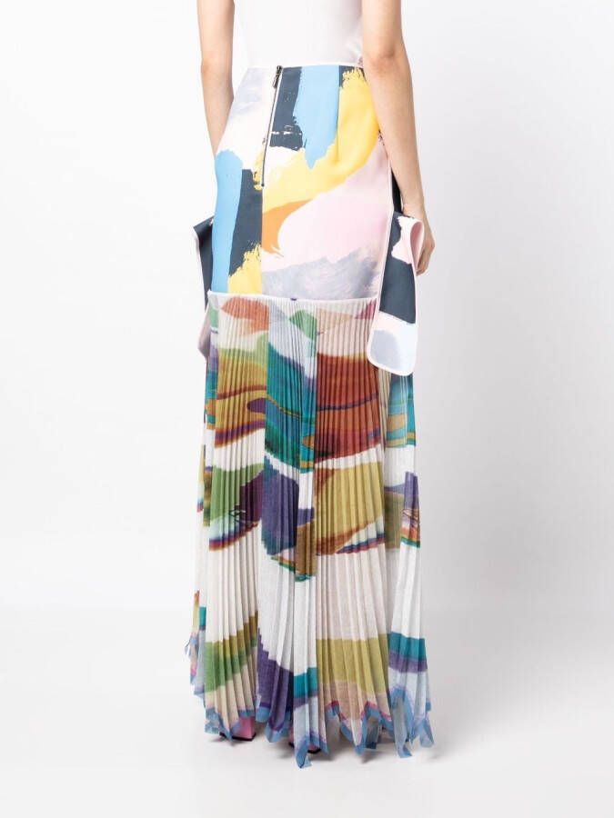 Maticevski Rok met abstracte print Veelkleurig