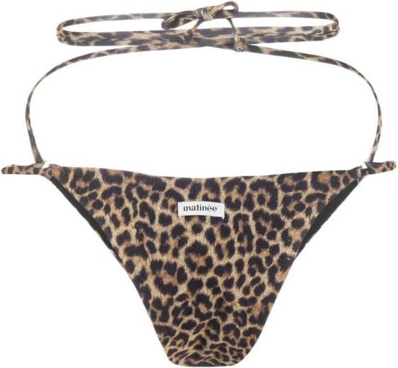 Matinèe Bikinislip met luipaardprint Bruin