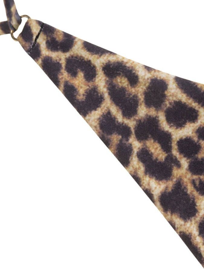 Matinèe Bikinislip met luipaardprint Bruin