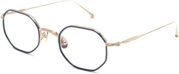 Matsuda Bril met achthoekig montuur Blauw