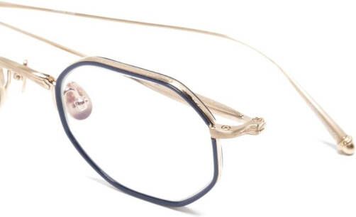 Matsuda Bril met achthoekig montuur Blauw
