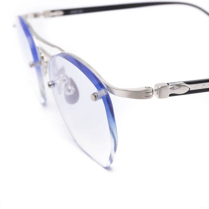 Matsuda Bril met geometrisch montuur Zilver
