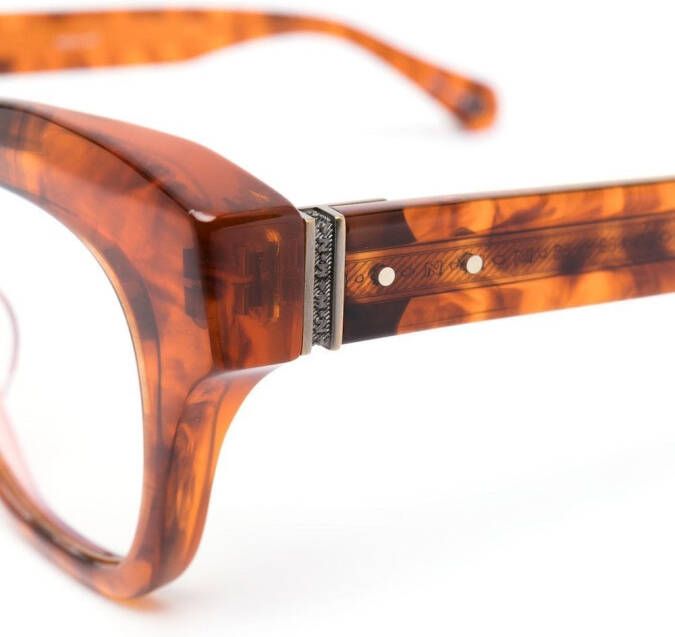 Matsuda Bril met wayfarer montuur Bruin