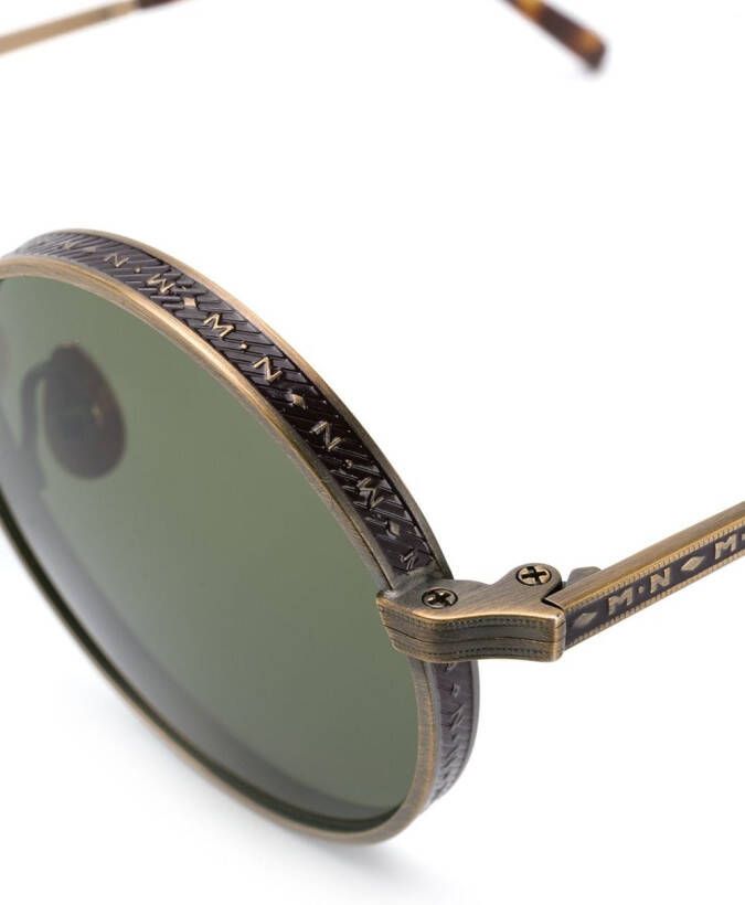 Matsuda Zonnebril met rond montuur Blauw