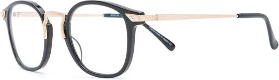 Matsuda round brushed metal glasses Zwart