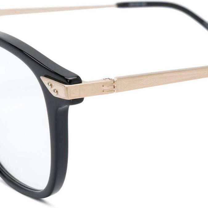 Matsuda round brushed metal glasses Zwart
