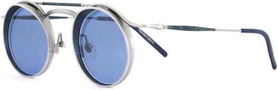 Matsuda zonnebril met rond montuur Metallic