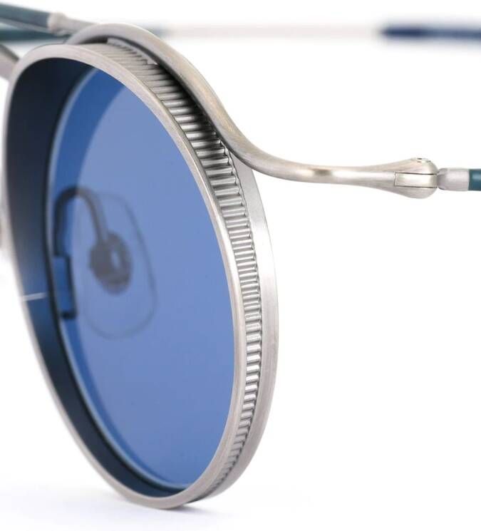 Matsuda zonnebril met rond montuur Metallic