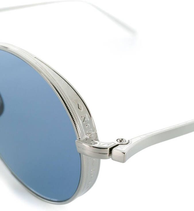 Matsuda Zonnebril met rond montuur Metallic