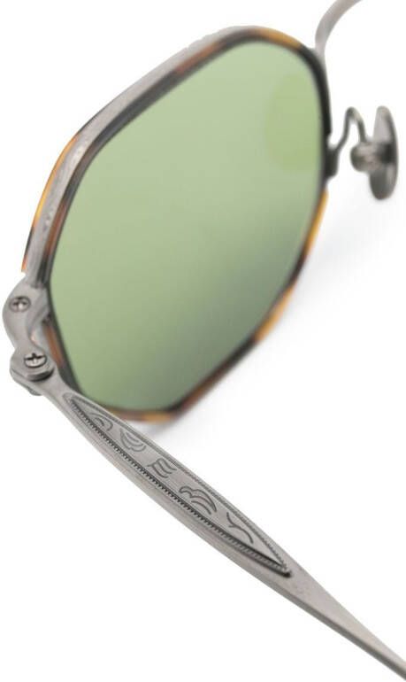 Matsuda Zonnebril met rond montuur Zilver