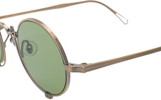 Matsuda Zonnebril met rond montuur Metallic