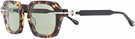 Matsuda Zonnebril met schildpadschild design Bruin