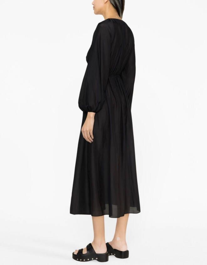 Matteau Midi-jurk met V-hals Zwart