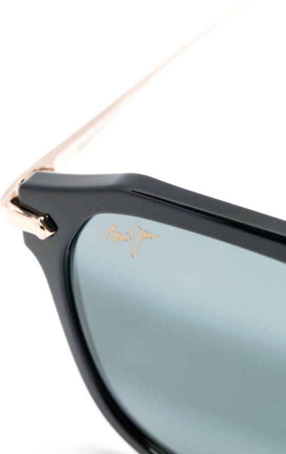 Maui Jim Alika zonnebril met geometrisch montuur Zwart