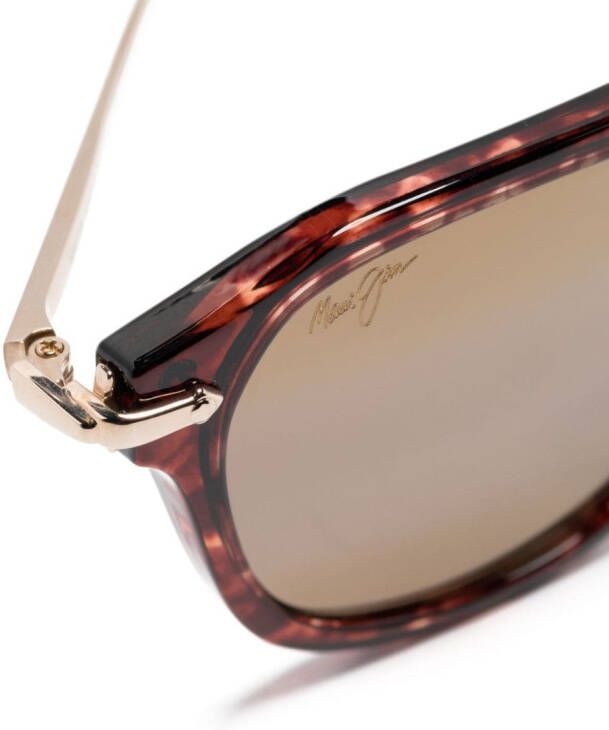 Maui Jim Alika zonnebril met schildpadschild design Bruin