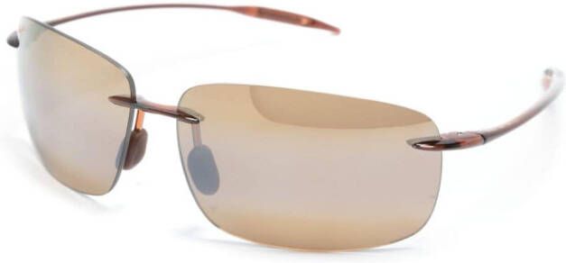Maui Jim Zonnebril met rechthoekig montuur Bruin
