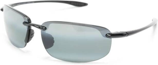 Maui Jim Hookipa zonnebril met rechthoekig montuur Zwart