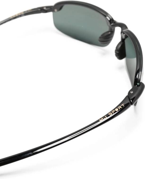 Maui Jim Hookipa zonnebril met rechthoekig montuur Zwart