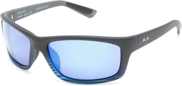 Maui Jim Kanaio Coast zonnebril met rechthoekig montuur Zwart