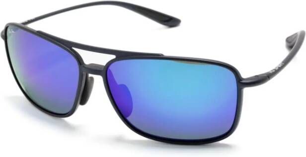 Maui Jim Kaupo Gap zonnebril met vierkant montuur Blauw