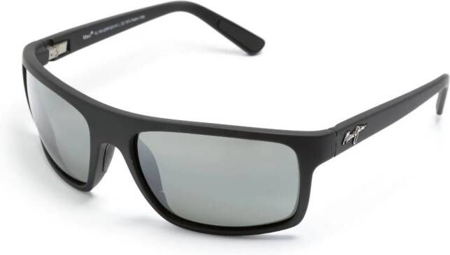 Maui Jim Zonnebril met rechthoekig montuur Zwart