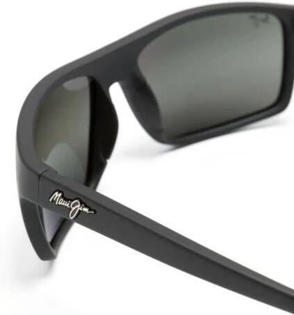 Maui Jim Zonnebril met rechthoekig montuur Zwart