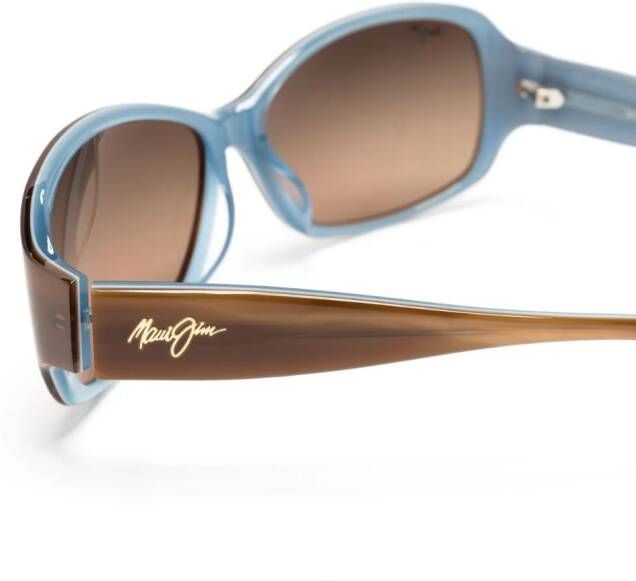 Maui Jim Nalani zonnebril met rechthoekig montuur Bruin