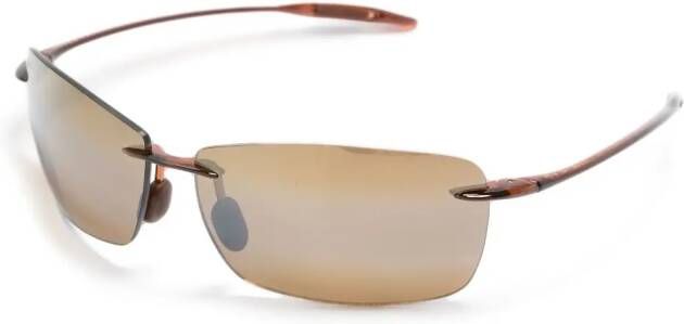Maui Jim Zonnebril met rechthoekig montuur Bruin