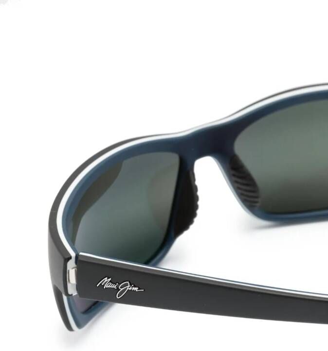 Maui Jim Zonnebril met rechthoekig montuur Zwart