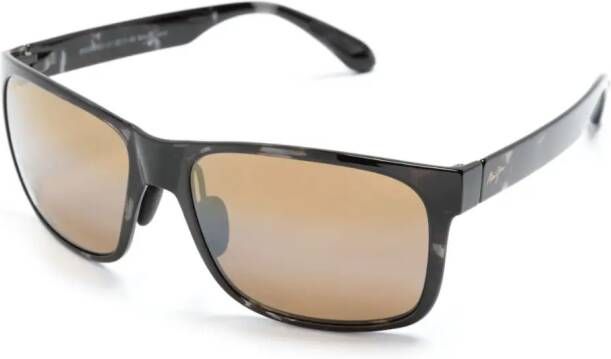 Maui Jim Zonnebril met vierkant montuur Zwart