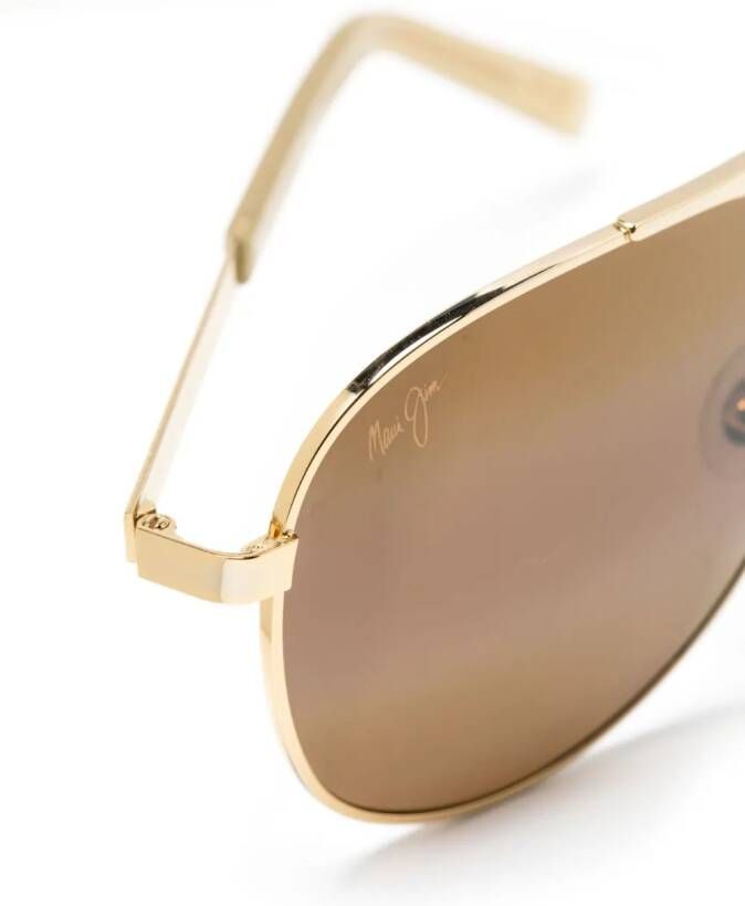 Maui Jim Seacliff zonnebril met piloten montuur Goud